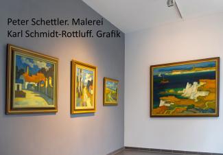 Galerie Weise Chemnitz. Peter Schettler. Malerei. Neue Arbeiten / Karl Schmidt-Rottluff. Grafik Chemnitz Kulturhauptstadt 