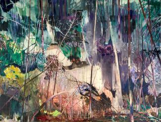 Pflanzen, 2018, Acryl und Öl auf Leinwand, 190x250 cm