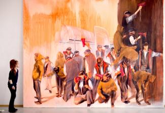 Communication Breakdown. 2015. Lydia Thomas. 400x500cm Ausstellungsgespräch im Kunstsalon Rosenhof:  Donnerstag, 14. Februar 2019, um 19.00 Uhr  Frau Dr. phil. h.c. Ingrid Mössinger im Gespräch mit dem Chemnitzer Kulturjournalisten Matthias Zwarg