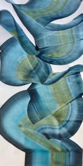 Andreas Jungk, folded, Acryl auf Papier, 150x75cm, 4500 Euro