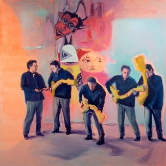 Lydia Thomas. Satisfaction. 2022. Öl auf Leinwand, 160x160cm